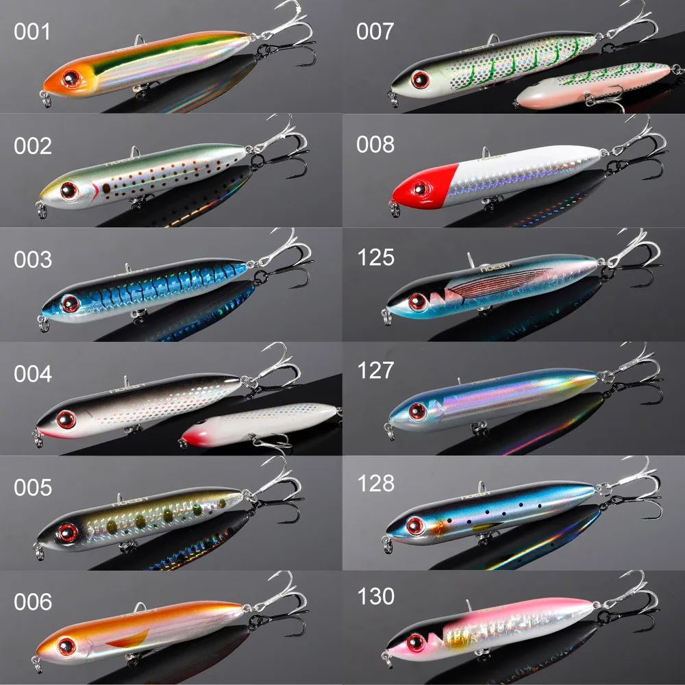 NOEBY-Topwater Pencil Fishing Lure, Hard Baits, Rattlin Wobblers