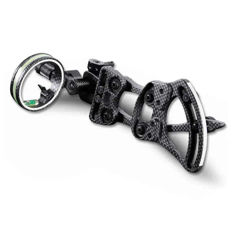 Viseur D'arc Recourbé 1 Broche – Aluminium Noir – Réglable – Neuf