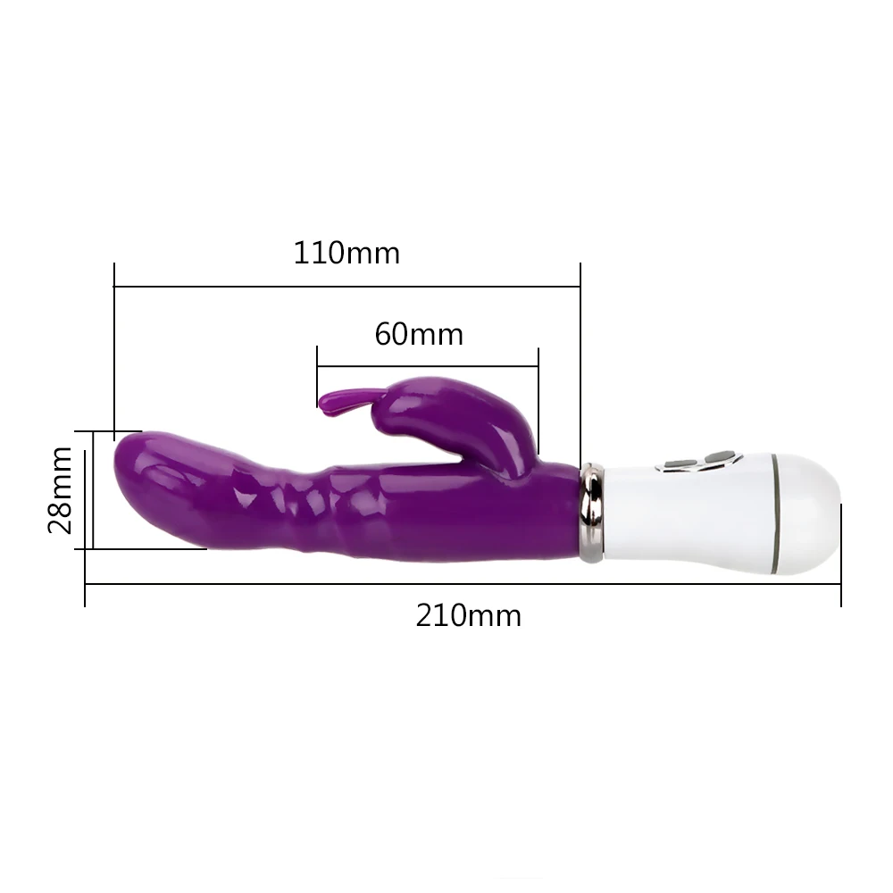 Vibratori del coniglio 21 cm per le donne Stimolatore del capezzolo del clitoride l Plug anale Dildo Masturbatore femminile Erot Ana Pug Dido Femae_voghion.com