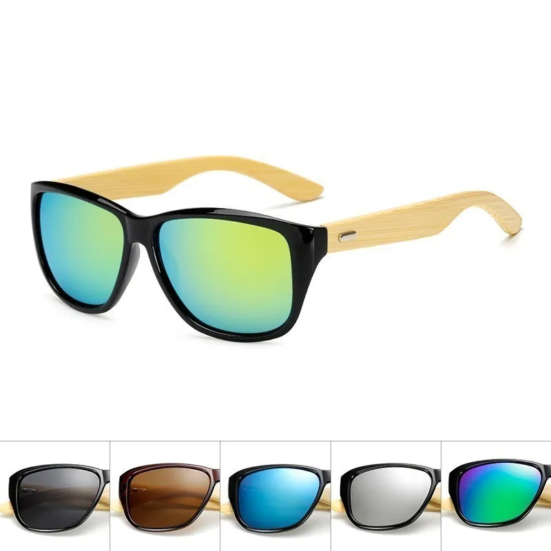 

Original Wooden Bamboo Sunglasses Men Women Mirrored UV400 Sun Glasses Real Wood Shades Gold Blue Goggles Sunglases Male