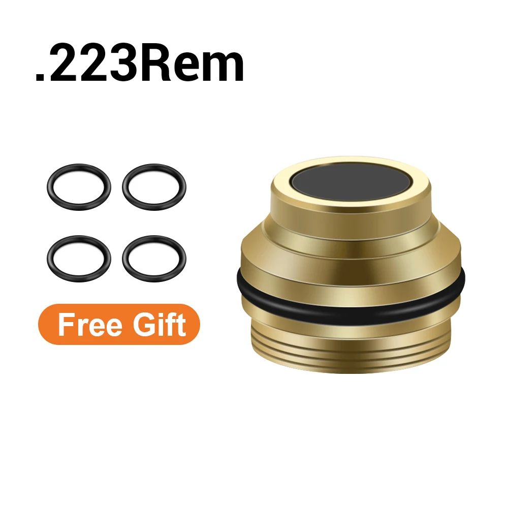 Dry Fire Laser Trainer Tactical Laser Trainer Cartridge Switch Cover Training Bullet Breech Cover Cap with Rubber Ring for 9x19mm .223Rem .38ACP .38SPL