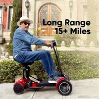 Scooters électriques portables de planche à roulettes électrique à quatre roues 10 pouces 36V Scooter électrique pliable pour les personnes âgées handicapées 5