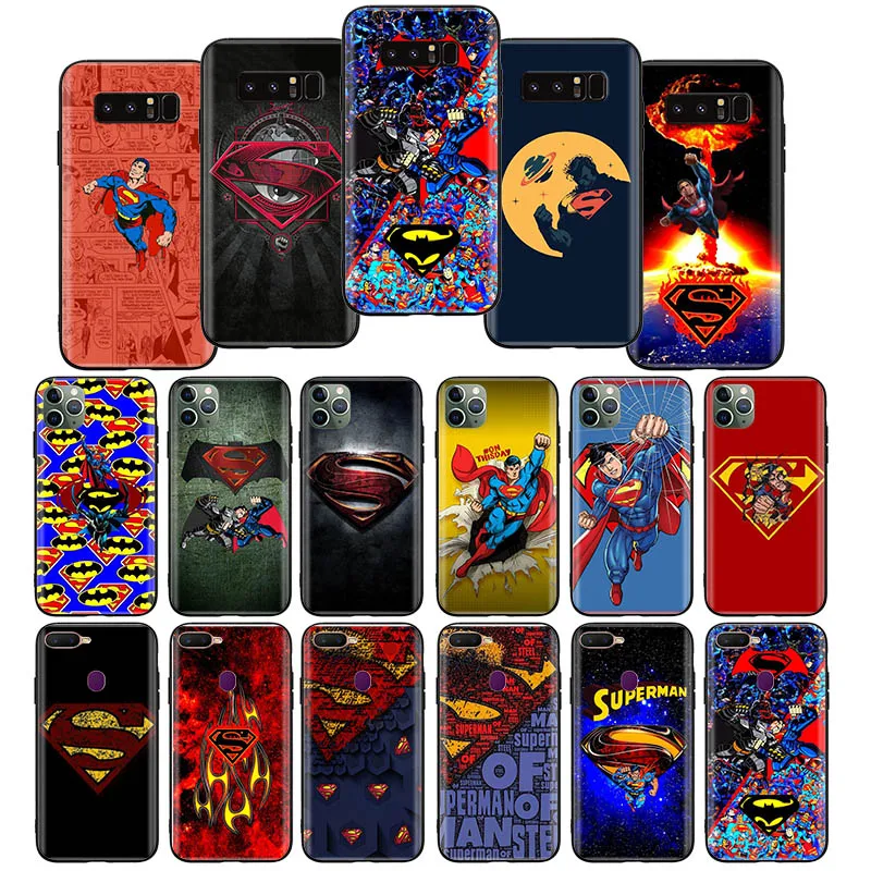 G-21 Custodia Morbida Superman Per Oppo A93 F11 F15 F17 F19 Pro Plus 5G A72 A83 A85 A91