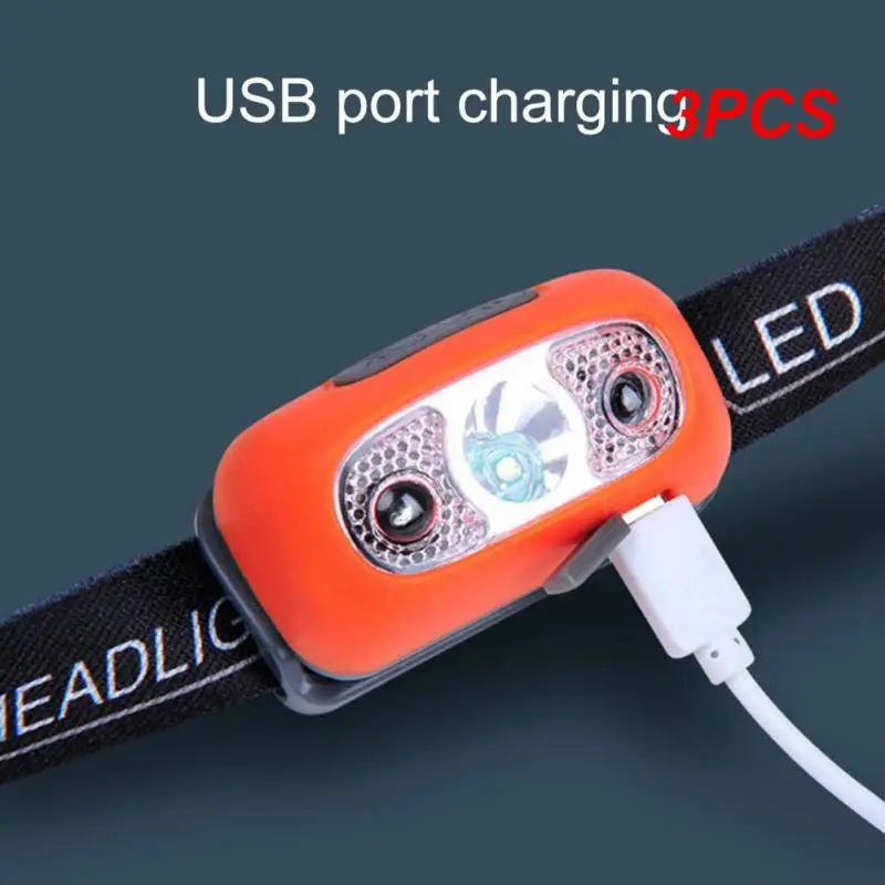 

3PCS Lamp Pressure Switch Headlight Multifunctional Outdoor Light For Fishing Hunting Night Running Hiking Headlamp
