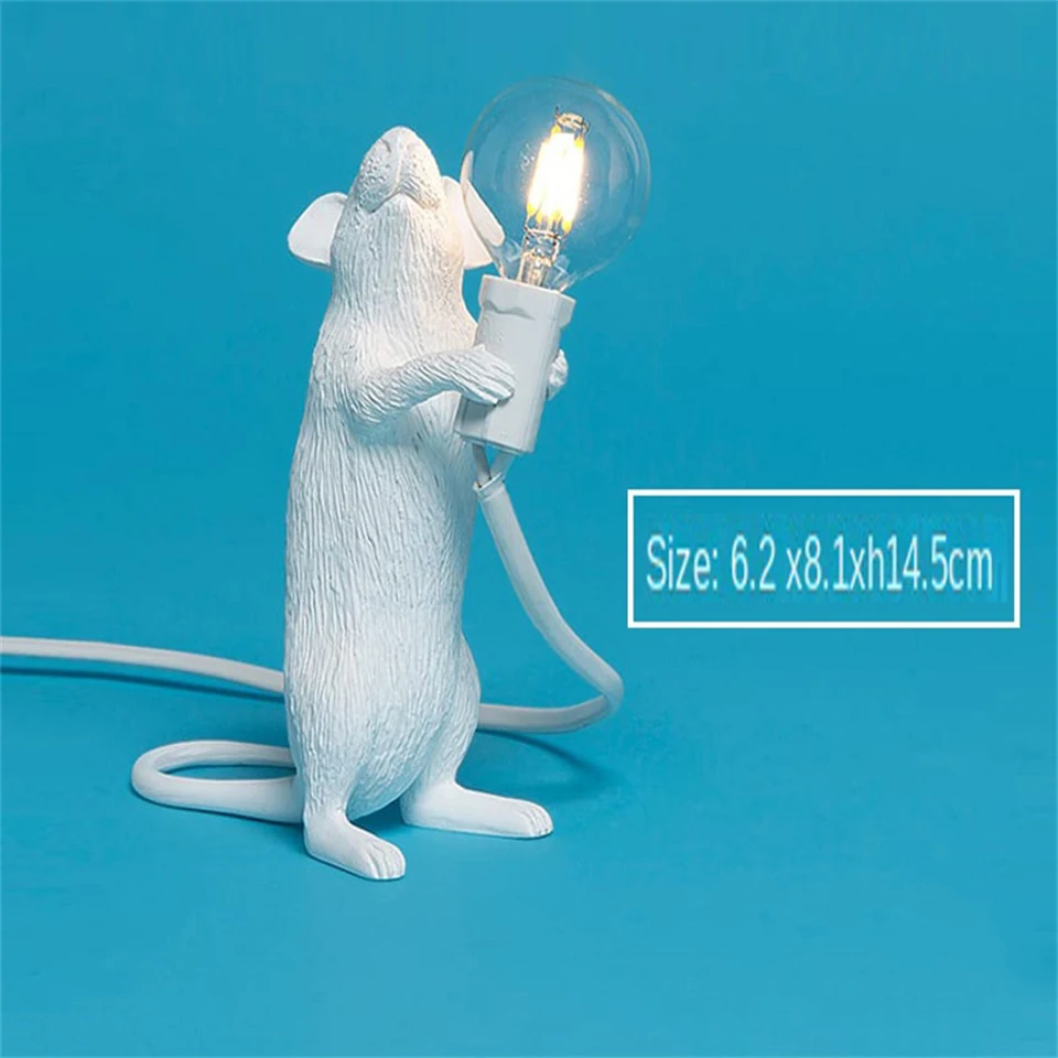 Dropshipping Nordic Home Room Mouse LED Table Lamp Modern Style Desktop Bedside Table Lights Home Room Decor Lighting Desk Lamp 5