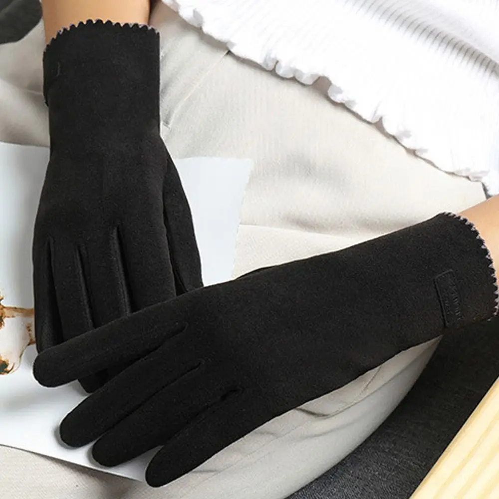 

Anti-skid Keep Warm Gloves New German Velvet Touchscreen Mittens Windproof Full Finger Gloves Women