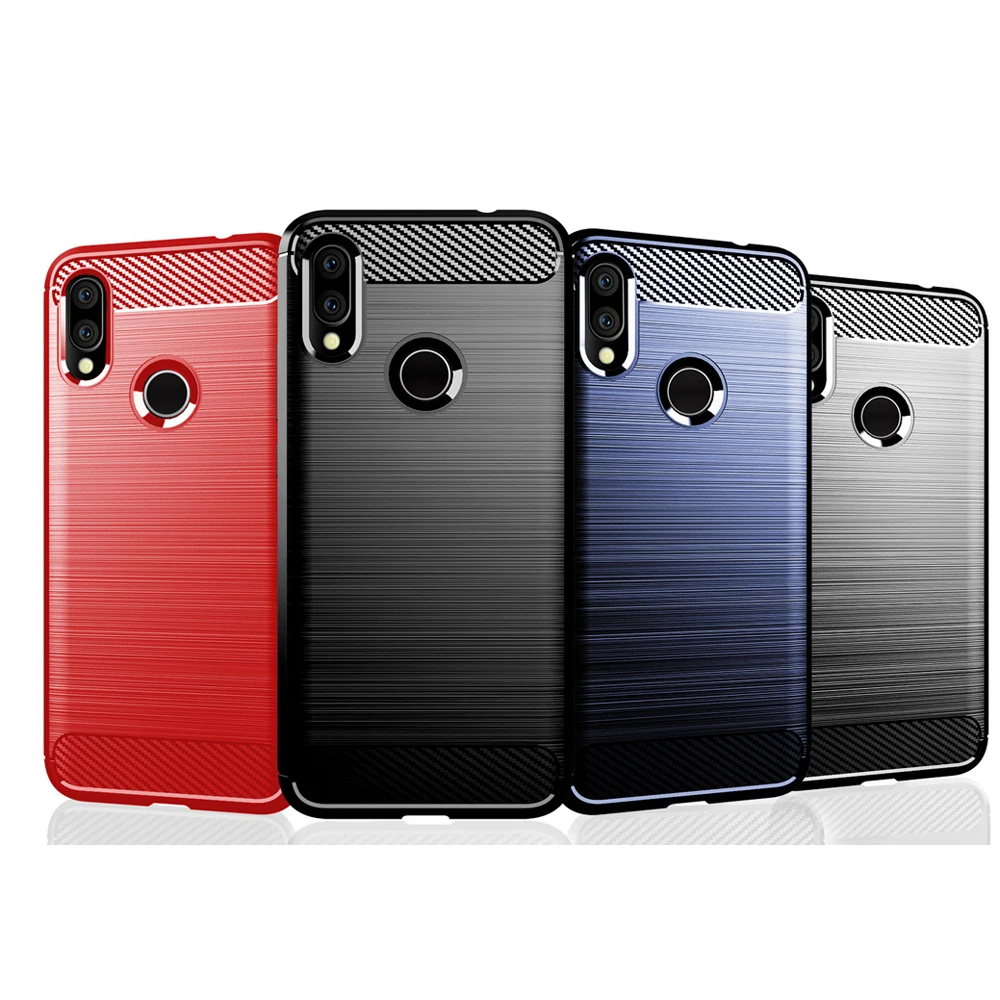Premium Carbon Fiber Shockproof Phone Case - Soft Silicone Protective Back Cover