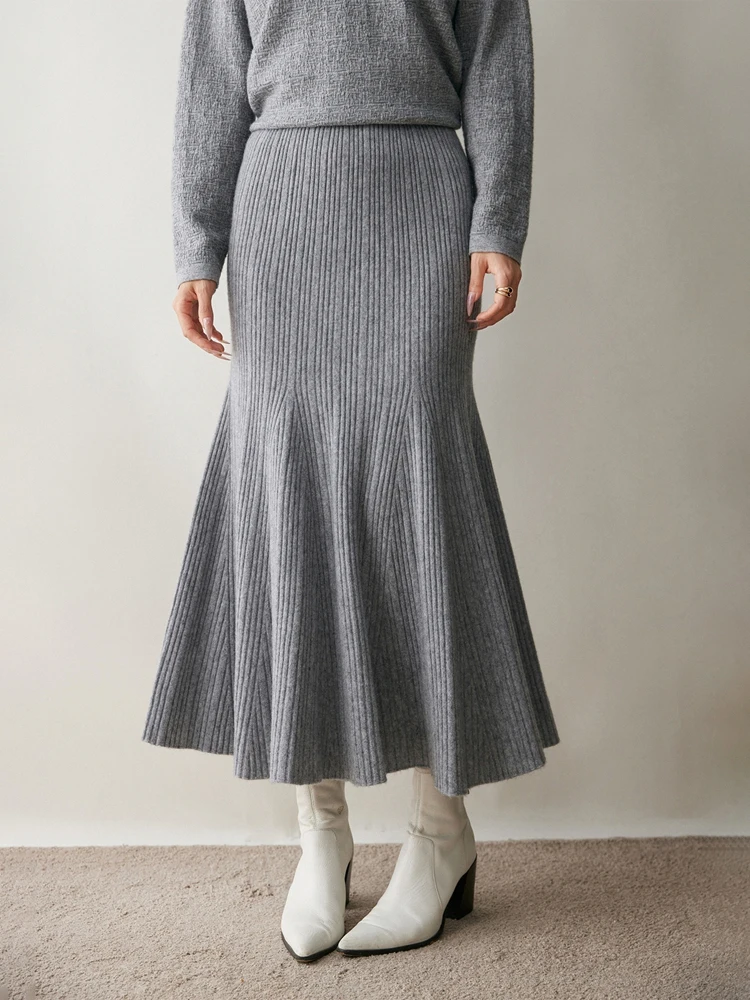Cashmere skirt autumn style