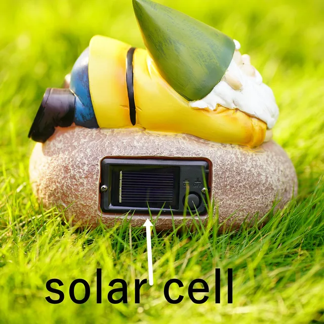 Kerti Napenergia Törpe Cella Kültéri Dekorációs Kiegészítők Gyanta Gnome Szoborlámpa Gyepen Elf Szobor Világítás Led Homed Udre Tree - Image 6