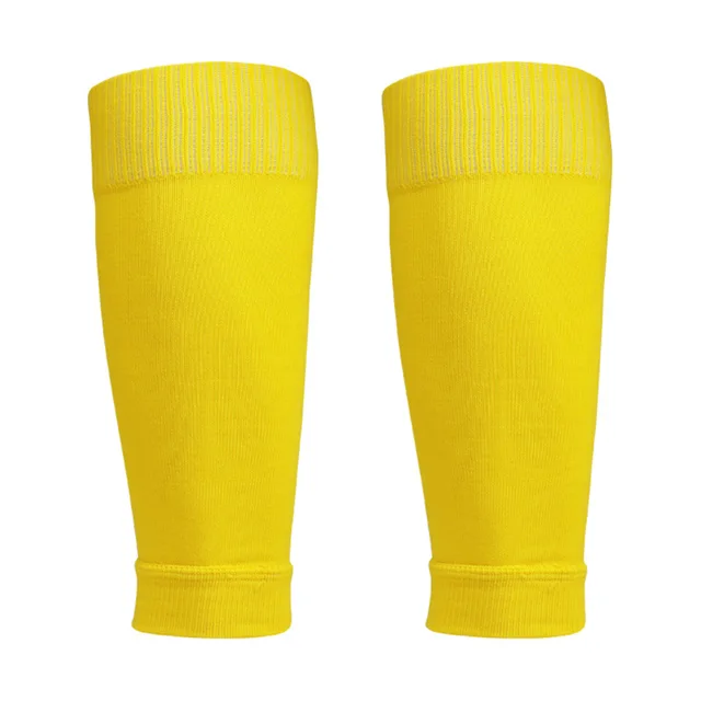 Men's Leg Warmers Basketball Football Sports Socks Adult Shin Guard Calf Socks Children's Leg Brace Socks Calcetines Hombre New Yellow