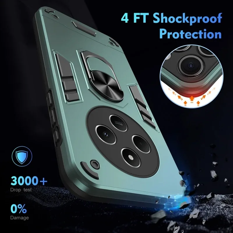 Military Shockproof Armor Case with Ring Stand Holder