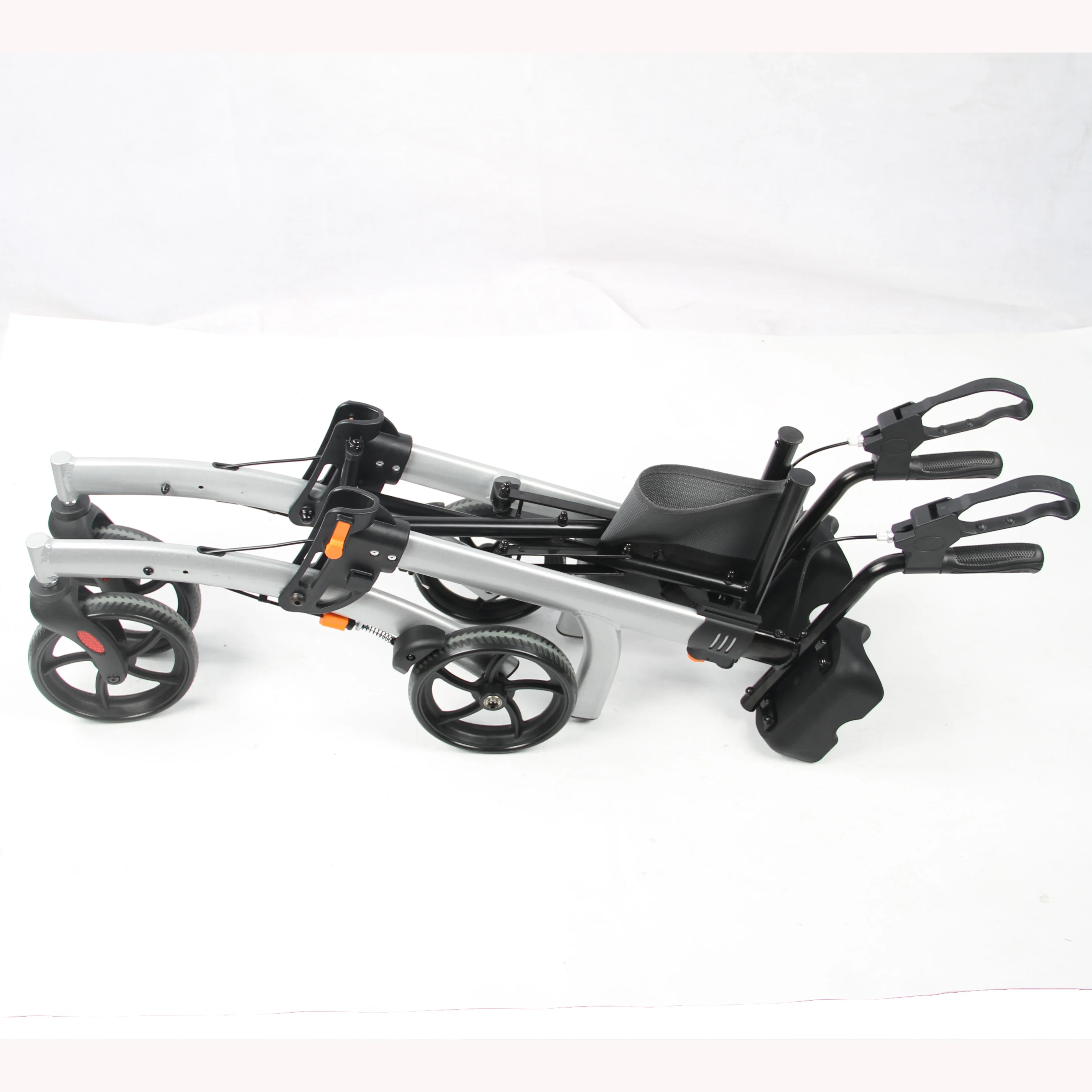 Tall Rolling Mobility Walking Aid Aluminum Upright Walker
