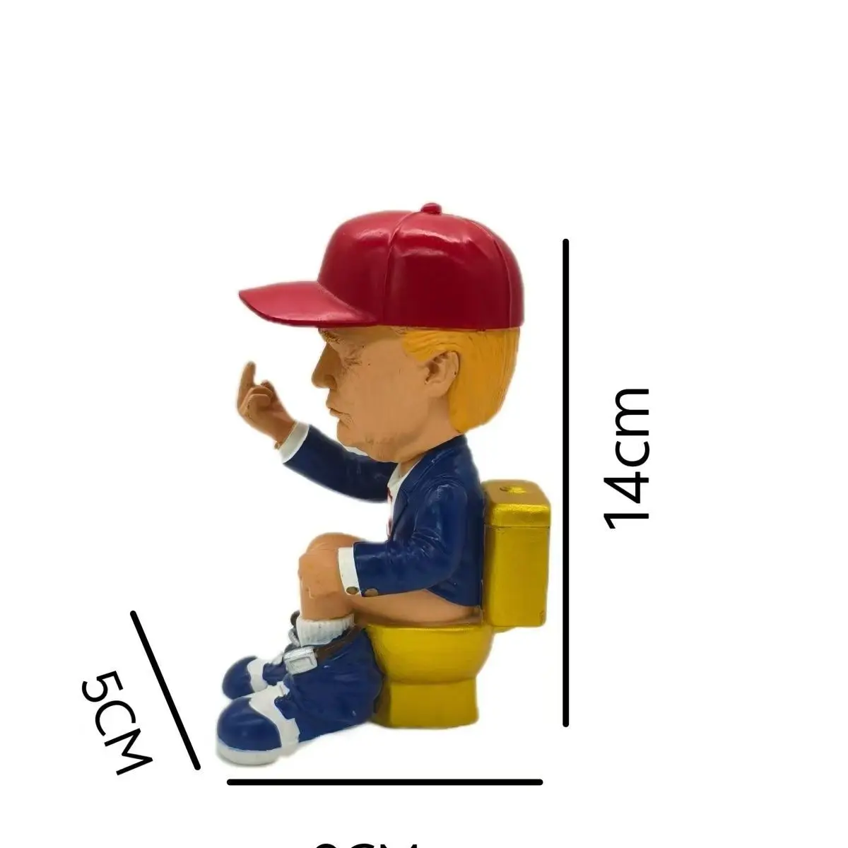 Resin Crafts Creative Trump Toilet Desktop Car Decoration