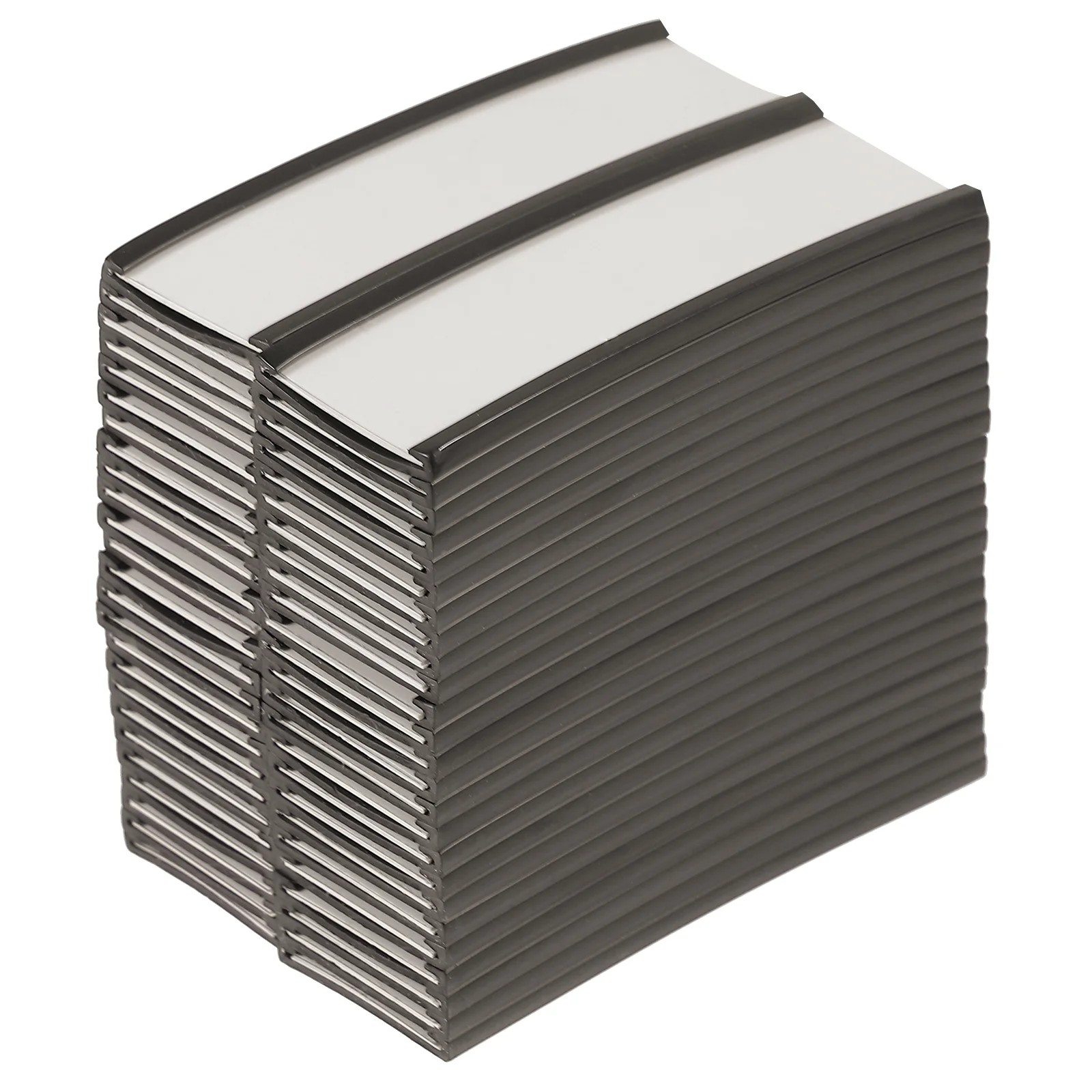 

50 шт. магнитные держатели для этикеток с магнитами магнитные держатели данных с прозрачными защитными пленками для Металлической Полки черный, белый