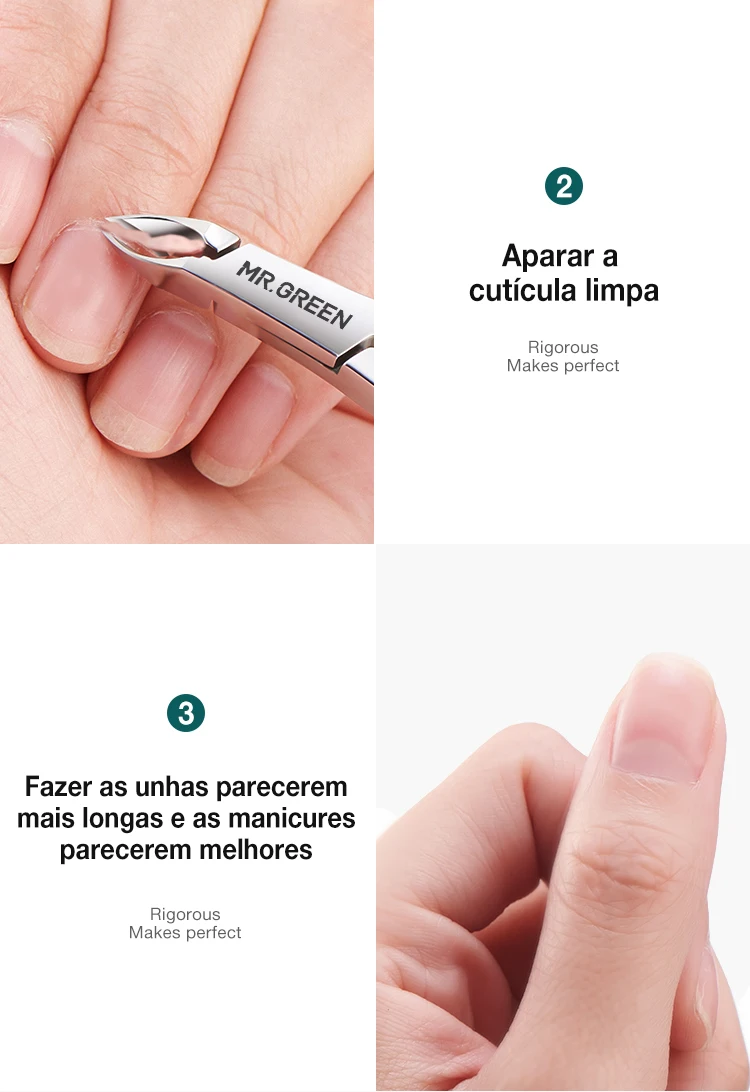 MR. VERDE-unha cutícula Nipper, manicure tesoura, pinça