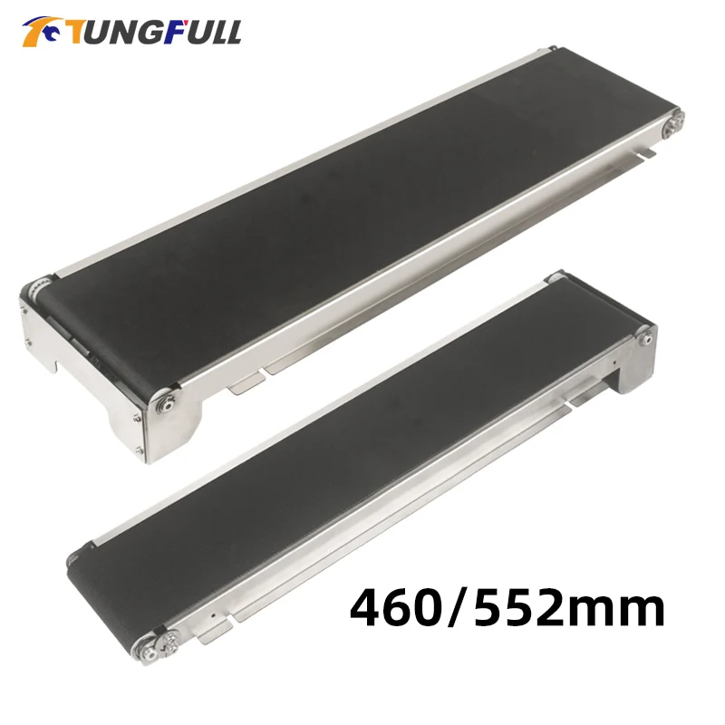 Stainless Steel Frame Mini Correia Transportadora pu Belt 24v Vending Machine Faixa Automática Carga Lane Channel sem Poder 460 mm 552 mm