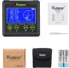 Huepar Digital Angle Gauge Protractor Electronic Bubble Angle Finder Dual Axis Level Box 0.01° Resolution V-Groove Magnetic 6