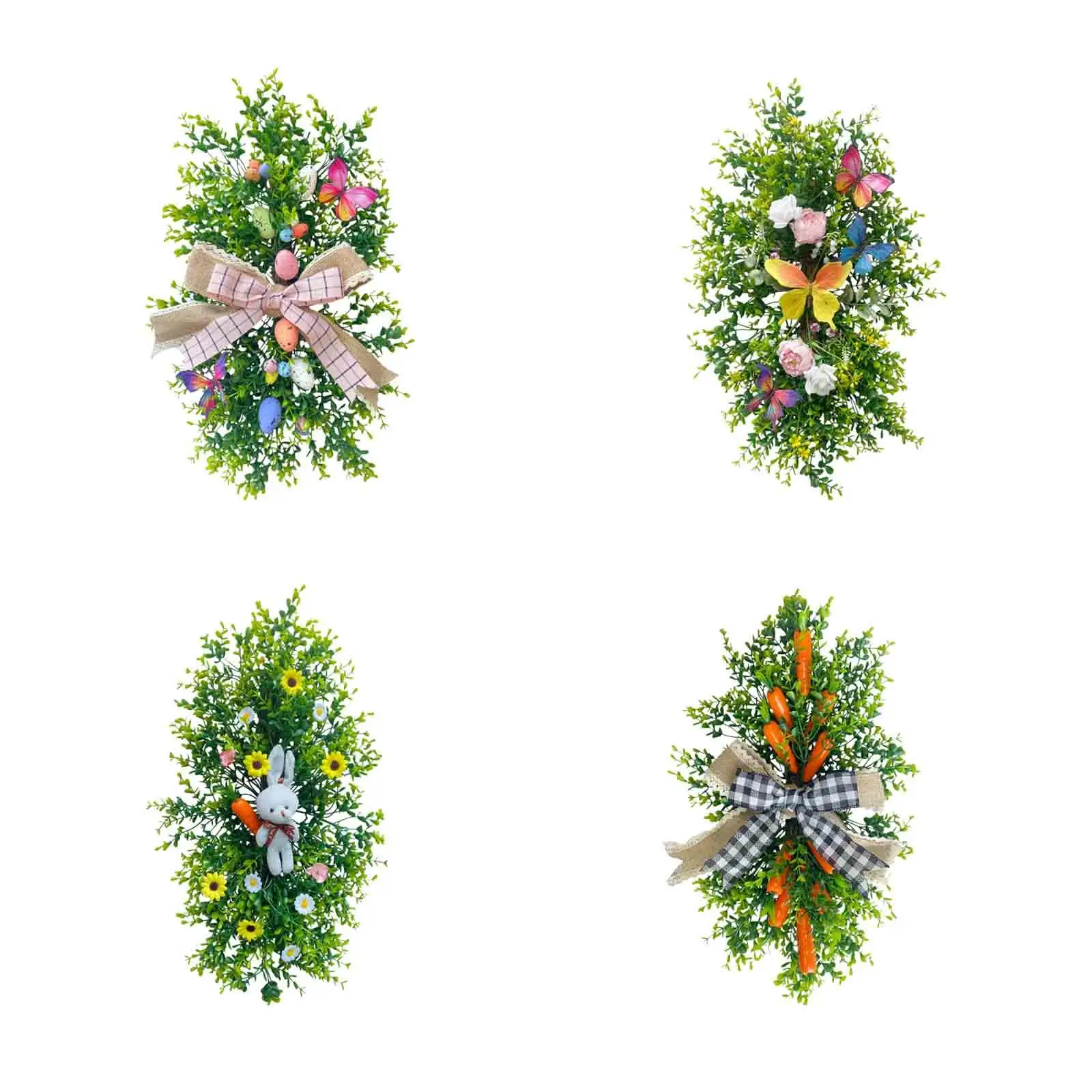 Easter Artificial Vine Durable Accessory Front Door Hanging for Rustic Mantle Arch Garland Decorations Artificial Flower Wreath
