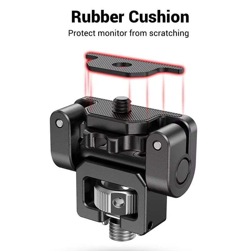 SmallRig Monitor Support Compatible with 1/4"-20 & ARRI 3/8''-16 Screws Swivel a