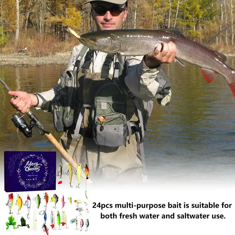 

Fishing Tackle Advent Calendar, Fishing Advent Calendar Fishing Lure Set, Fishing Lure Advent Calendar, Advent Calendar, Gift