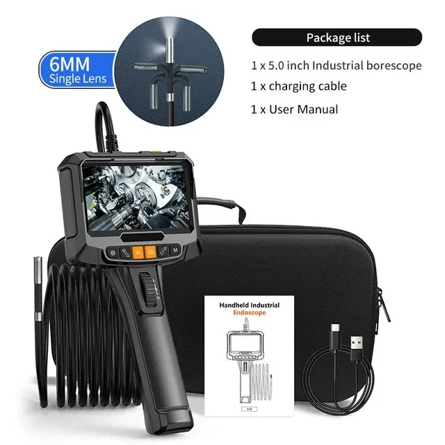 360° Steering Industrial Endoscope Camera 8mm 5