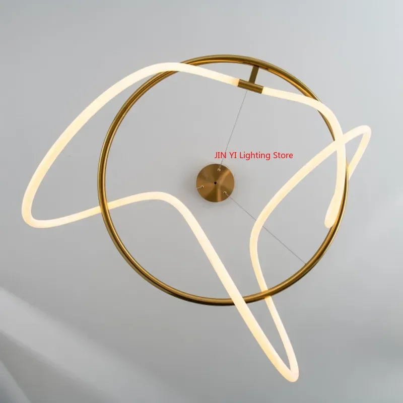 Nordic Led Long Hose Chandelier for Table Dining Room Kitchen Bar Minimalist Pendant Lamp Home Decor Lighting