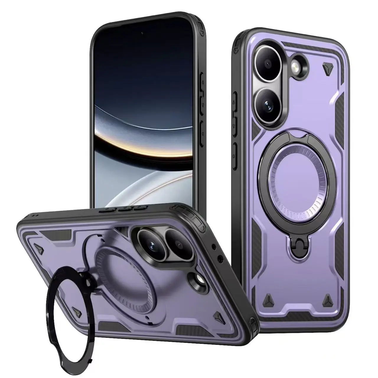 360° Rotating Stand with Magnetic Drop-Proof Cover