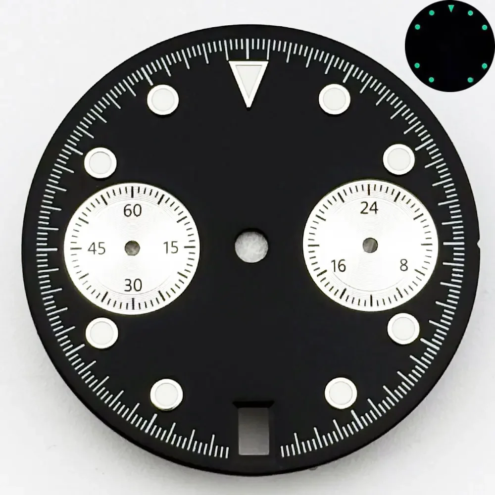 High-Quality Daytona 29mm Watch Dial with C3 Luminous Finish for Quartz Movement Assembly
