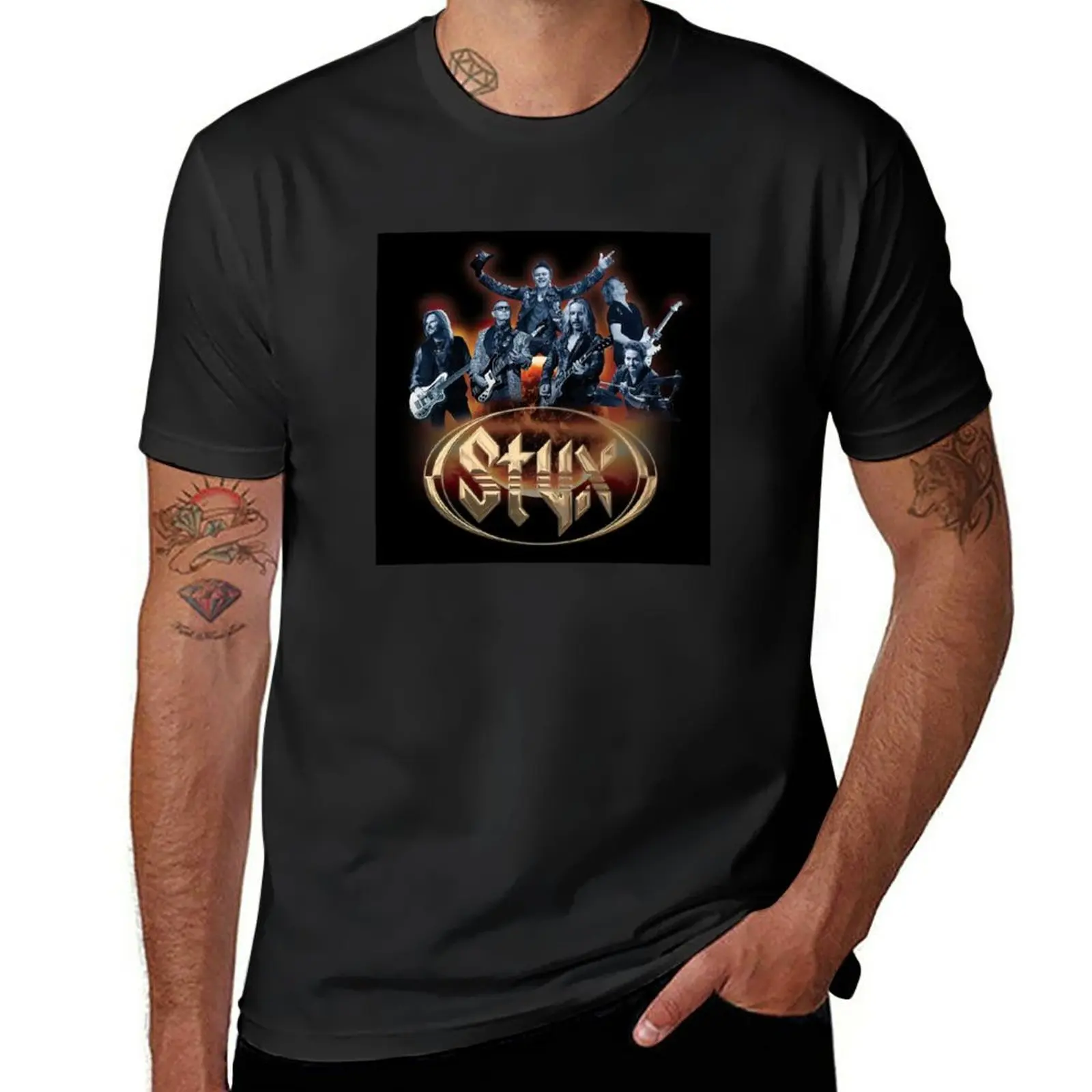 

New Styx Guitar T-Shirt T-shirt short Aesthetic clothing customized t shirts graphic t shirts mens champion t shirts