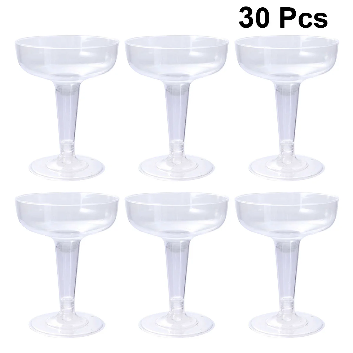 

Disposable Cocktail Glass Transparent Champagne Cups Safe Drinking Cups Goblet Party Supplies for Wedding Banquet (120ml)