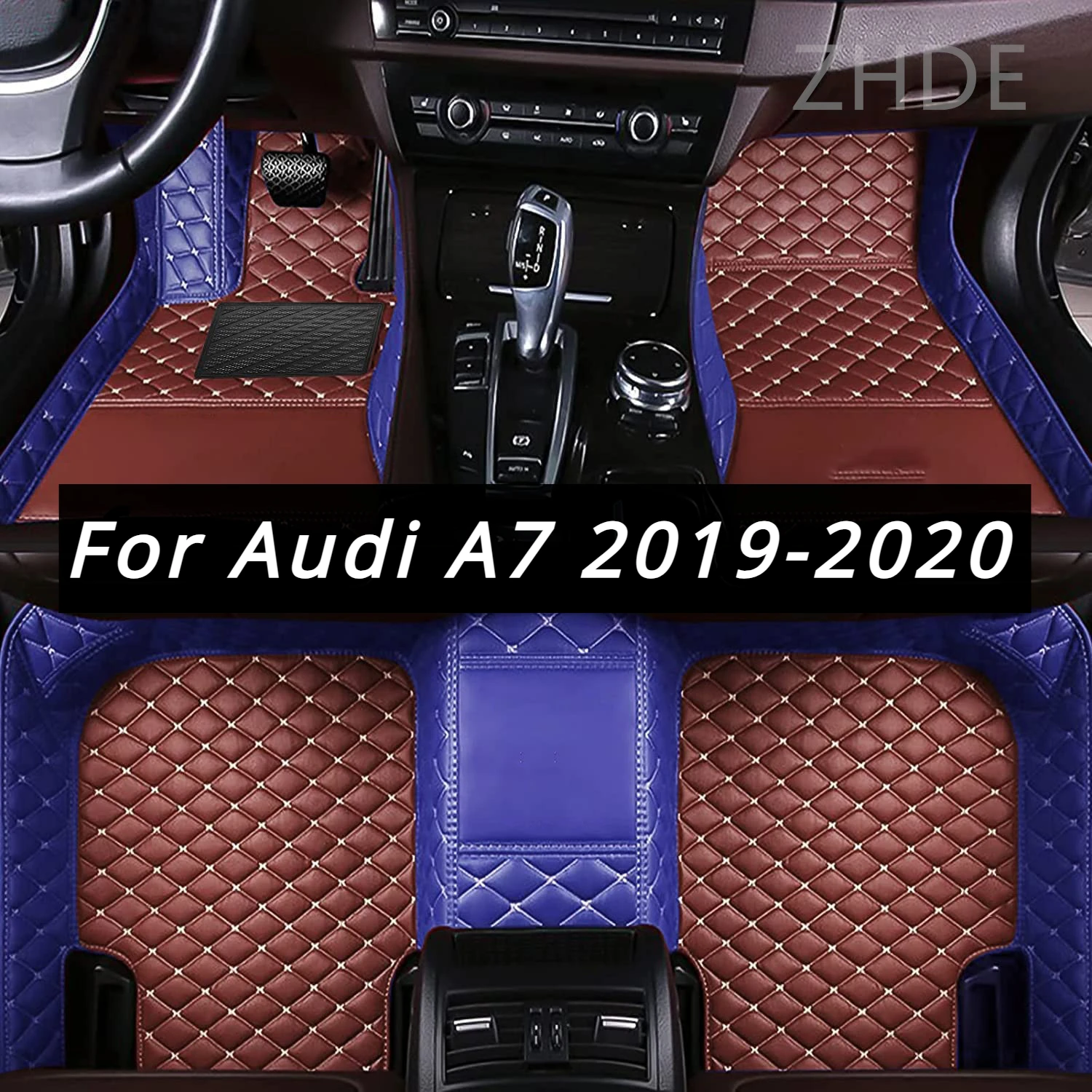 

Car Floor Mats for Audi A7 2020 2019 Artificial Leather Car Carpets Custom Foot Pads Interior Automobiles Parts Accessories