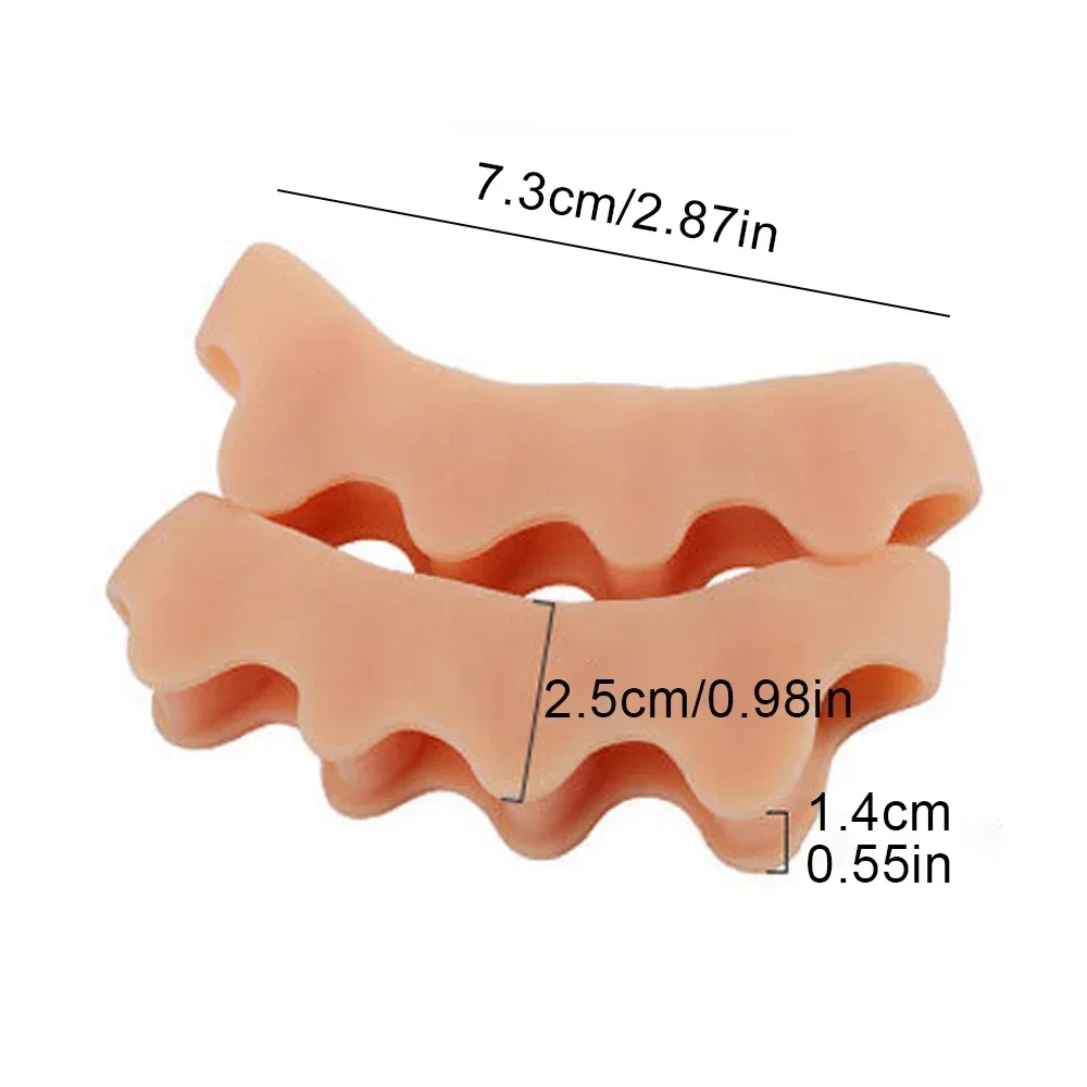 Gel Toe Spreaders Separator Silicone Bunion Correctors for Bent Claw Curved Toes Toe Straighteners for Women & Men Foot Care Tool nail art tools toe separators toe spreader