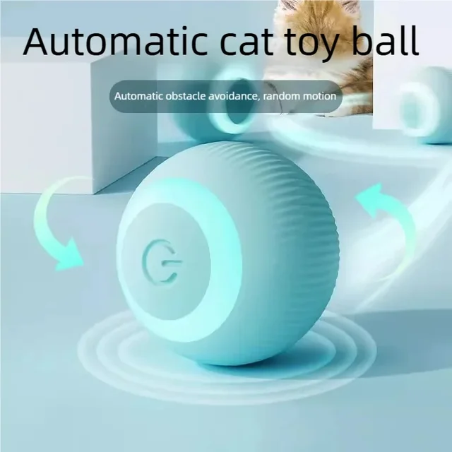 Bite Resistant Smart Automatic Rolling Ball Electric Cat Interactive Toy Self Amusement Boredom Relief Pet Entertainment Ball 1