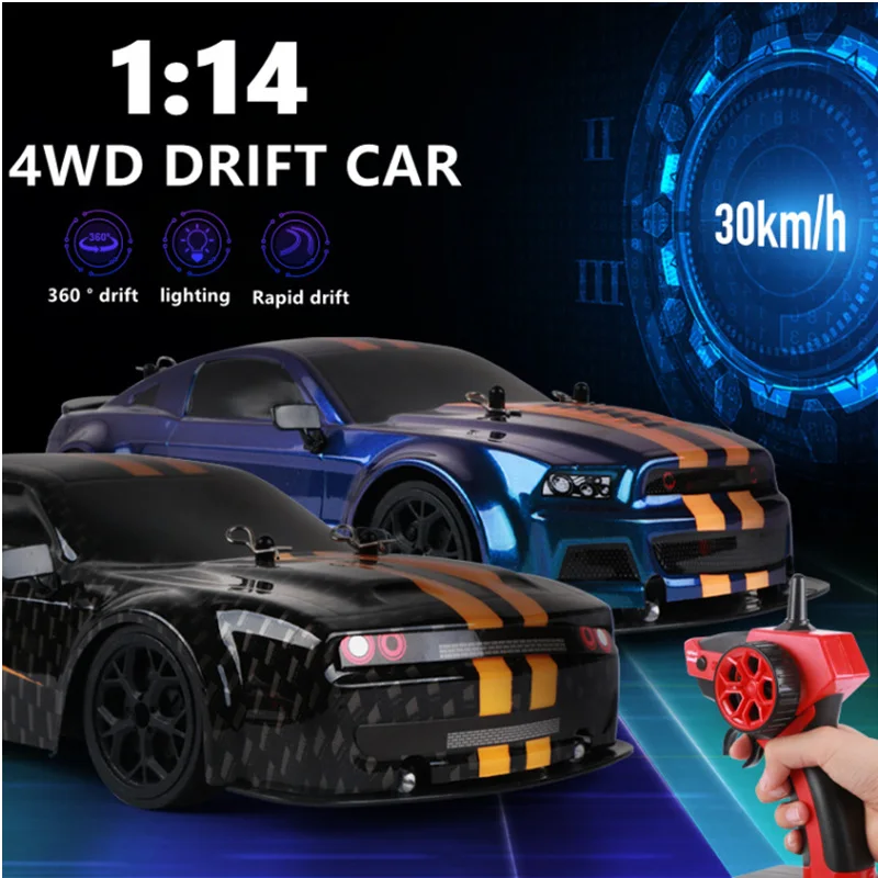 Novo 1:16 4wd drift rc carro de corrida jogo 30km/h 2.4g controle remoto  alta velocidade rc carros para adultos crianças gtr modelo brinquedos