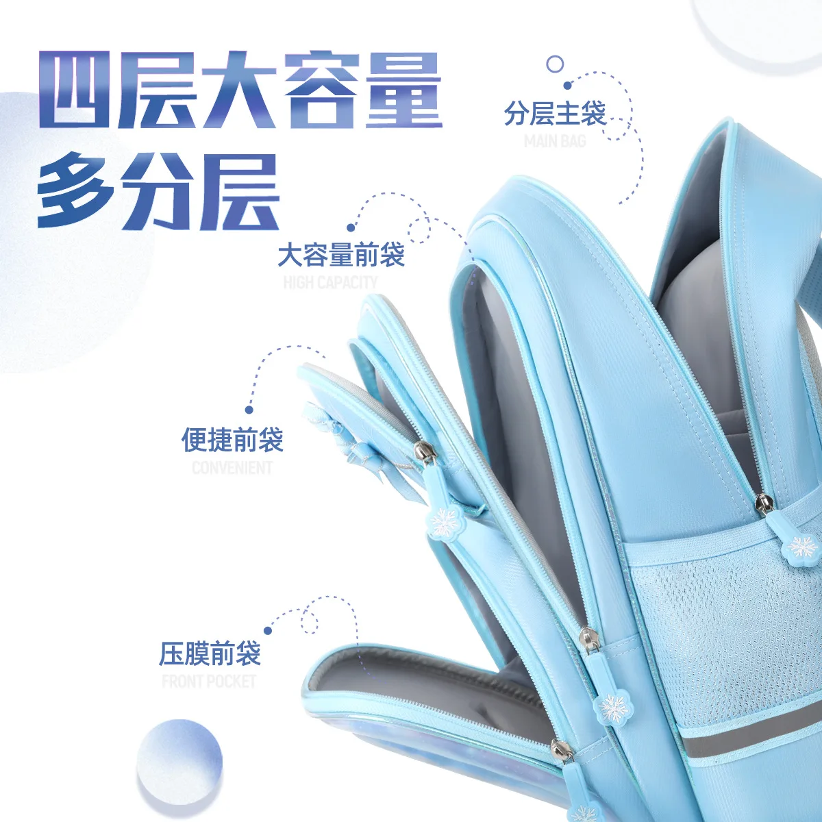 2024 Disney Frozen Girls School Bags Grade 1-3 Elsa Anna Primary Student Shoulder Orthopedic Backpack Large Capacity Mochilas