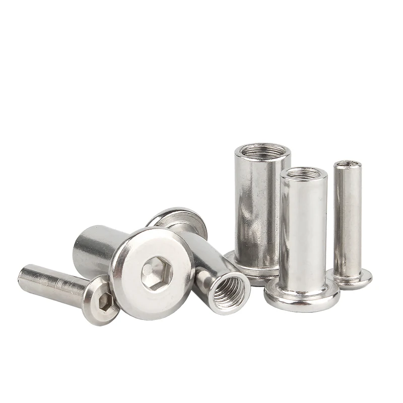 Hexagon nuts Rivet nut Insert nut Rivet lock nuts Carbon steel nuts Flange nut Locking nuts 5/ 10/ 20pcs M3 M4 M5 M6 M8 304 Stainless Steel Large Flat Hex Hexagon Socket Head Rivet Connector Insert Joint Sleeve Cap Nut