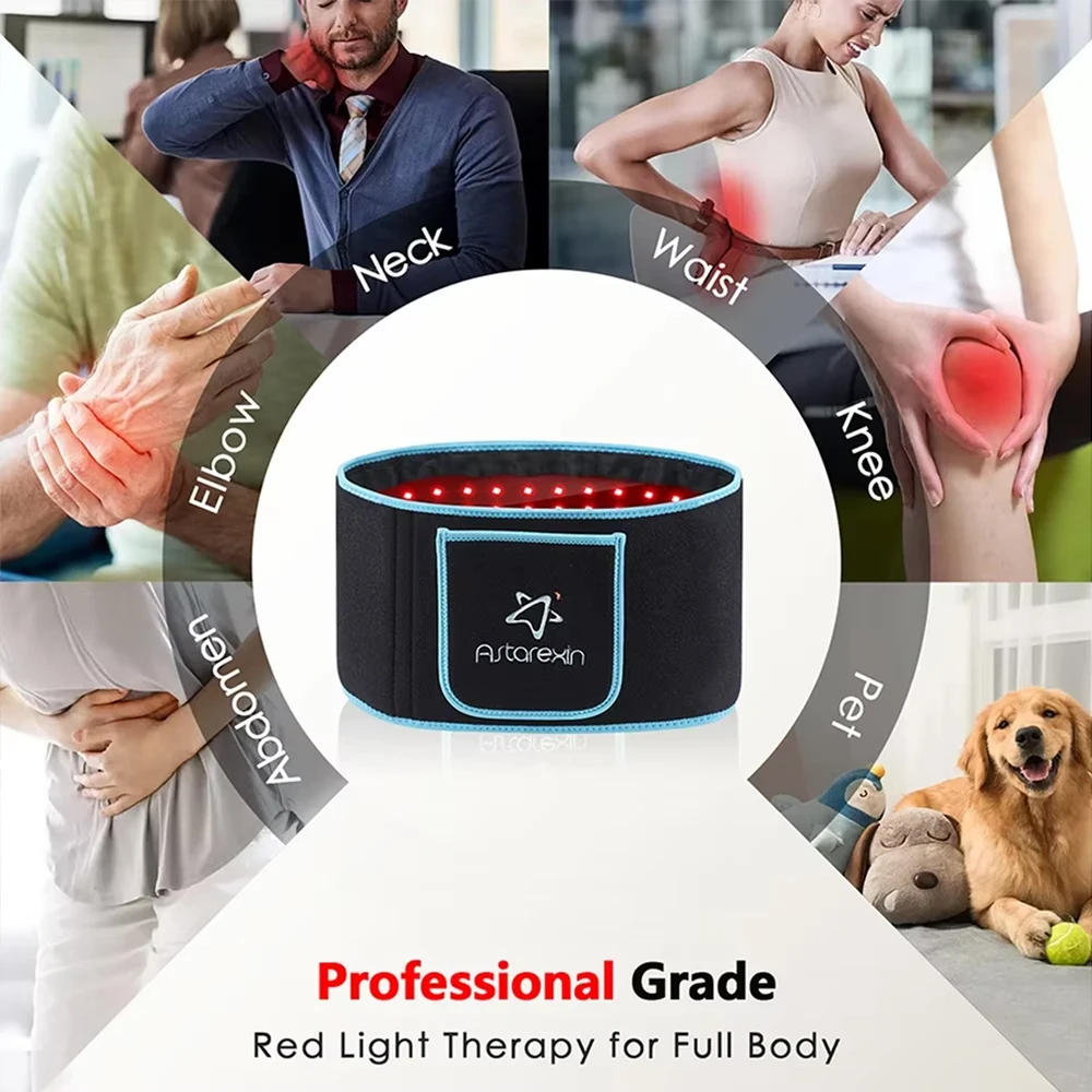 Red Light Therapy Belt For Body Back Shoulder Pain Relief Infrared Light Wrap Leg Knee Pain Relief Beauty LED Relax Waist