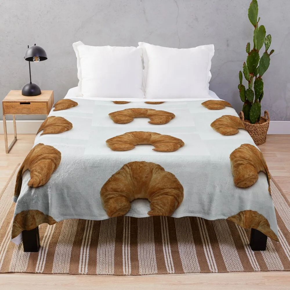 

I Love Croissant Throw Blanket fluffy blanket Quilt Blanket Soft Big Blanket Comforter Blanket