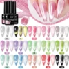 VOKY 7ML Crystal Cat Eye Gel Polishing Glitter Translucent Color Magnetic nail polish Salon DIY at home, gift for women 1