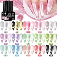 VOKY 7ML Crystal Cat Eye Gel Polishing Glitter Translucent Color Magnetic nail polish Salon DIY at home, gift for women 1