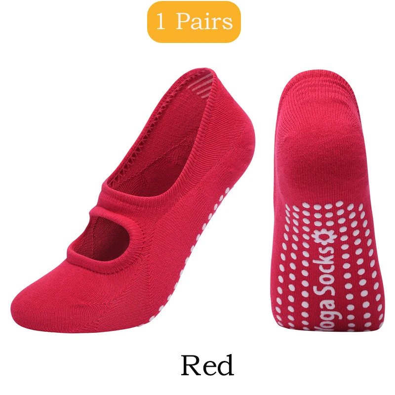 2 أزواج اليوغا الجوارب للنساء القطن سيليكون المضاد...