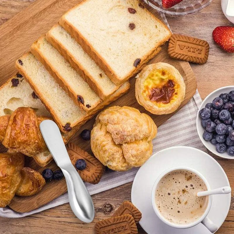 Butter Knife Stainless Steel Portable Cheese Knife Bread Jam Spreaders Wipe Multi-purpose Western Food Tableware Kitchen Gadget
