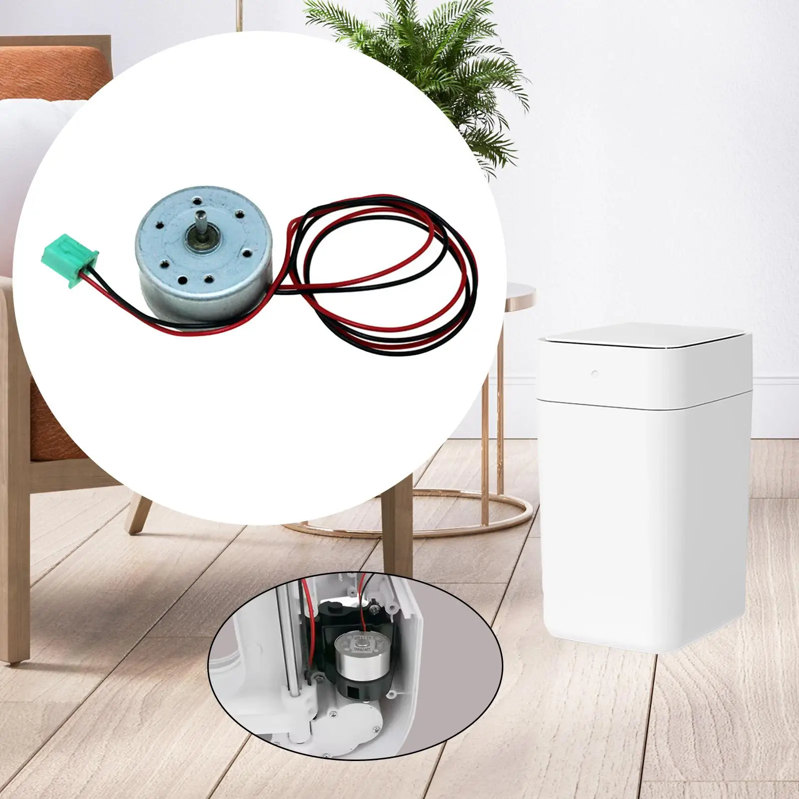 Portable Trash Can Motor Replacement Kit Sturdy Metal Lid Motor for T1S TC1D Flip Top Garbage Bin Small Size