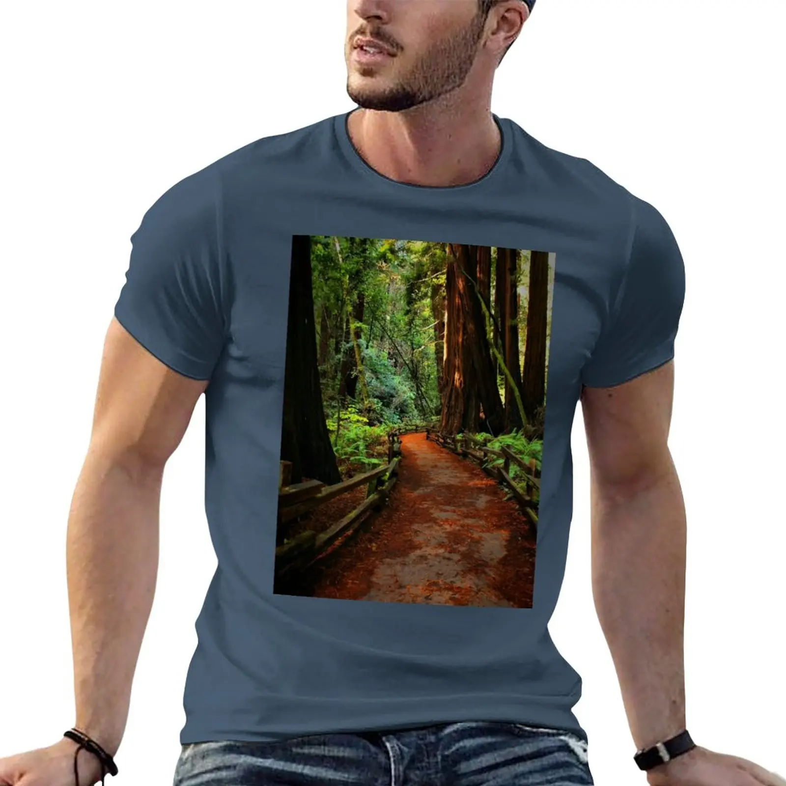 

Проходная футболка Redwoods, корейские модные мужские футболки, простые футболки