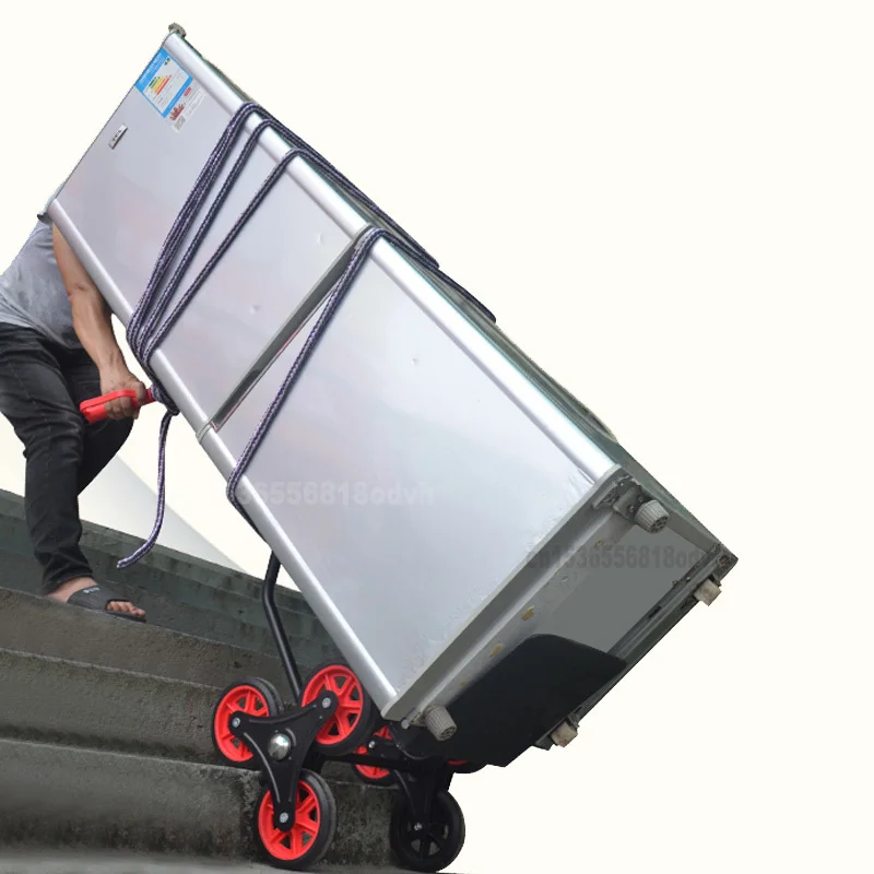 Carrello Per Scale Rimorchio Pieghevole A Sei Ruote Pesante In Lega Di Alluminio Per La Movimentazione Del Carico Artefatto Di Arrampicata Le Scale