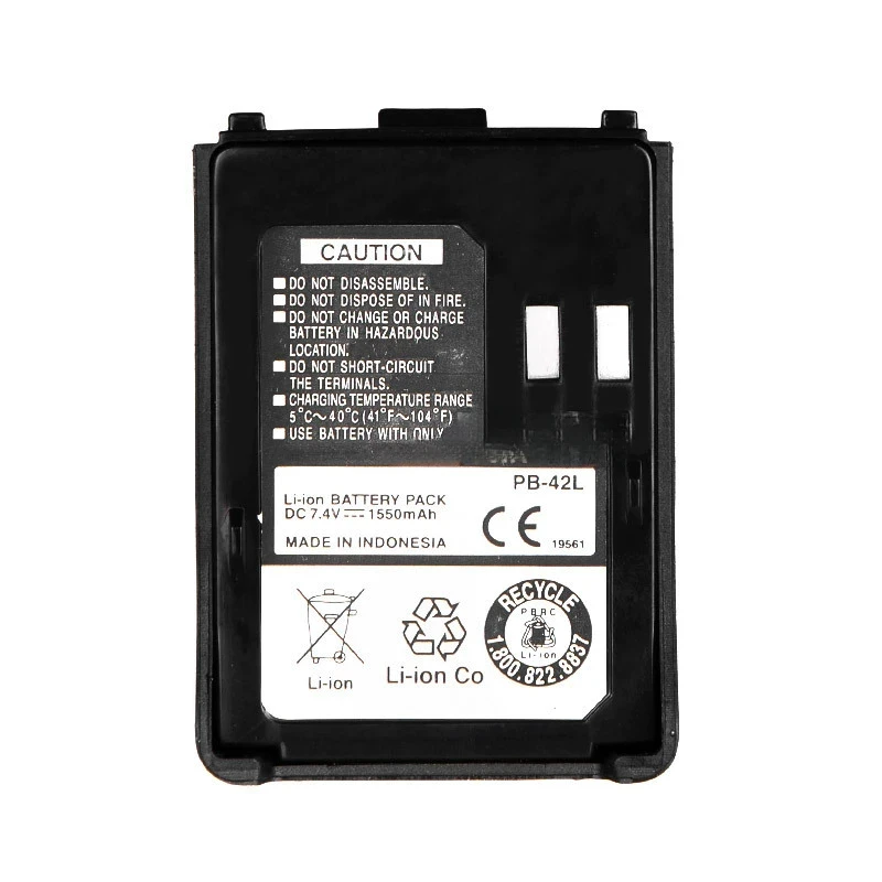 PB-42L Li-ion Battery 7.4V 1550mAh For KENWOOD Walkie Talkie TH-F6 TH-F6A TH-F6E TH-F7 TH-F7A TH-F7E Two Way Radio Extra Battery 3