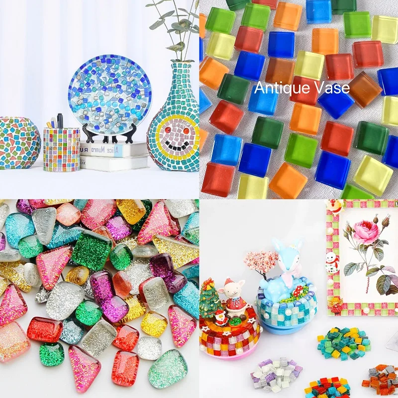 Glass Mixed Colour Mosaic Tiles for Crafts Bulk Colorful Irregular