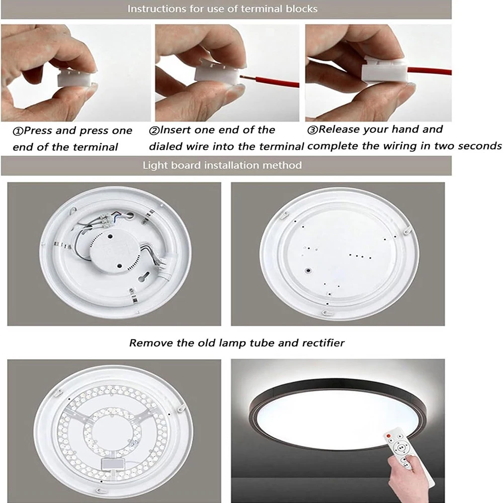 Led Panel Ceiling Light 48W 96W 120W Panel Led Round Replacement Module AC220V-240V Stepless Dimmable Led Module 6