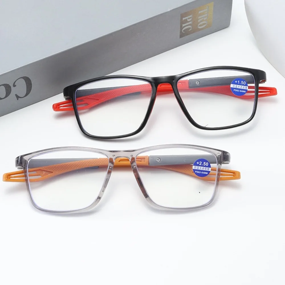 Reading Glasses TR90 Sport Men Ultralight Anti Blue Light Presbyopia Eyeglasses Hyperopia Optical Eyewear Diopters