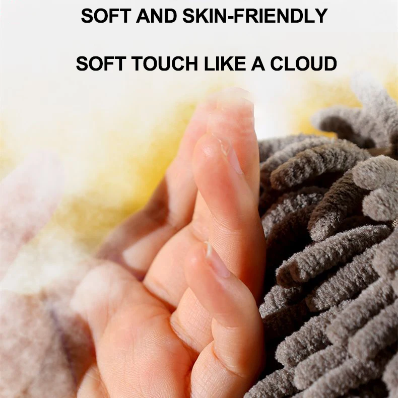 Essuie-mains en Chenille, serviette douce, boule suspendue en microfibre,  salle de bain, cuisine, séchage, nettoyage - AliExpress